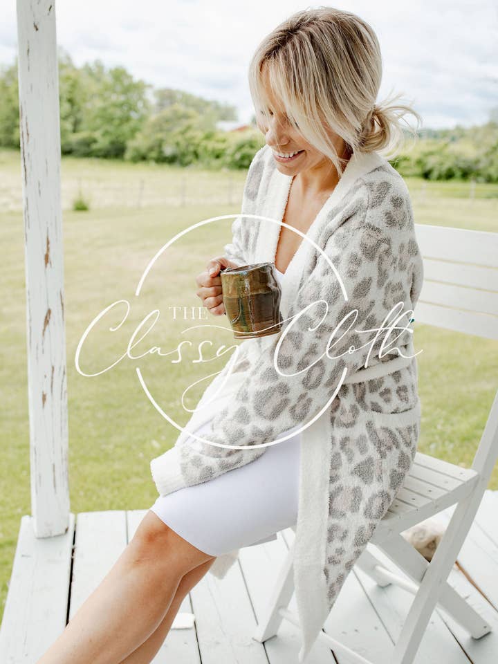 The Classy Cloth WS - Wholesale Robe - Women's - Luxe Robe - Beige Leopard RTS2