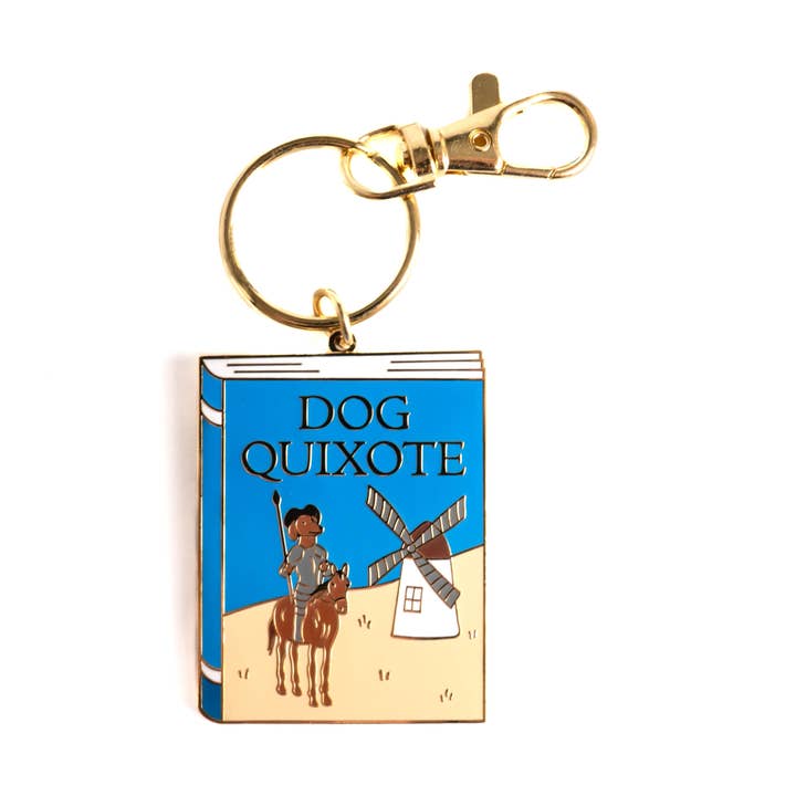 Dog Quixote Keychain for wholesale by Bona Fide Bookworm