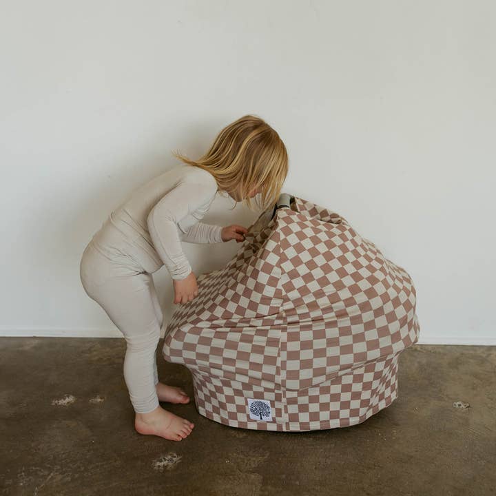 Multi-use Cover, Rosewood Checker for wholesale on Faire3