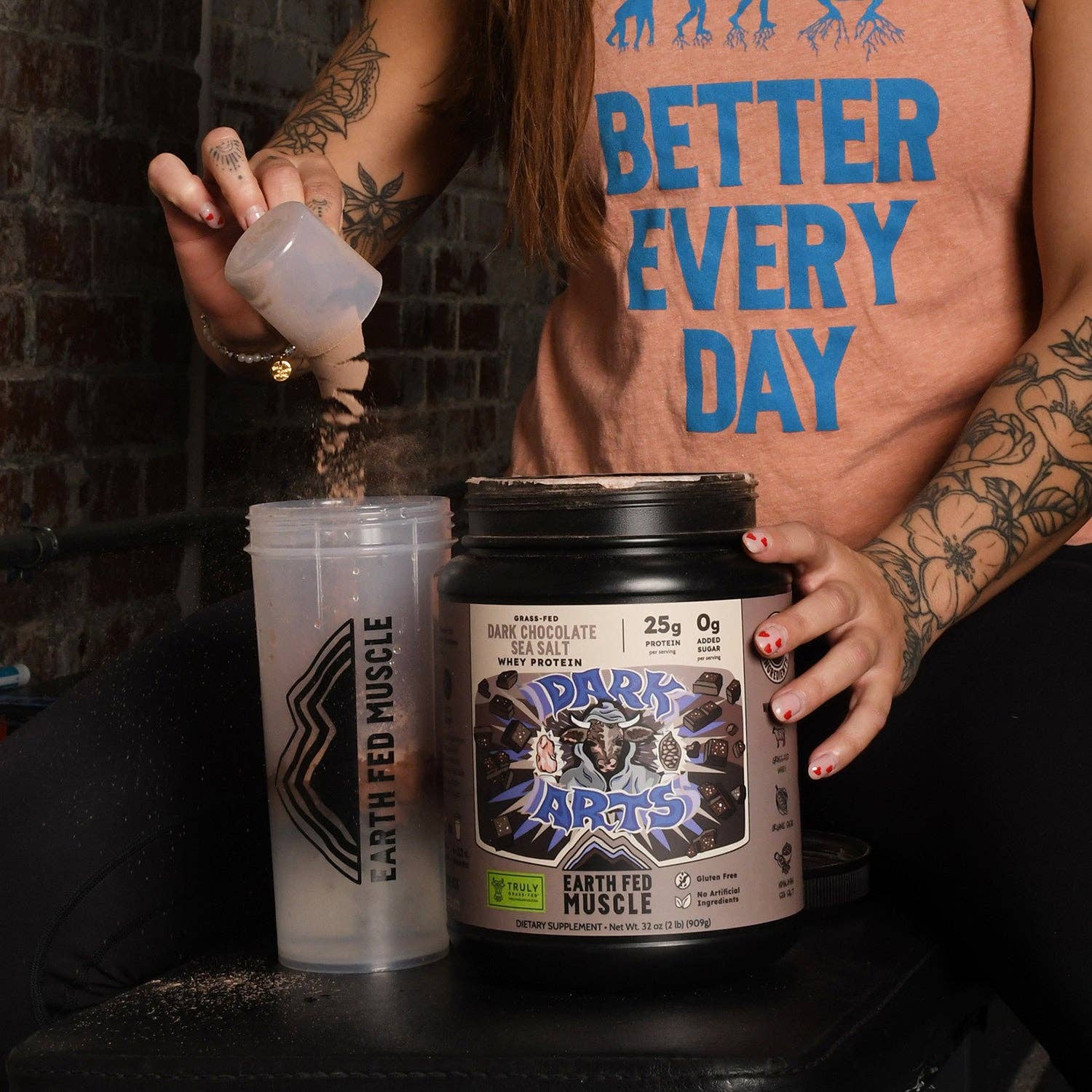 Earth Fed Muscle - Wholesale Protein/Superfood Powder - Dark Arts Salted Chocolate Grass-Fed Whey Protein5