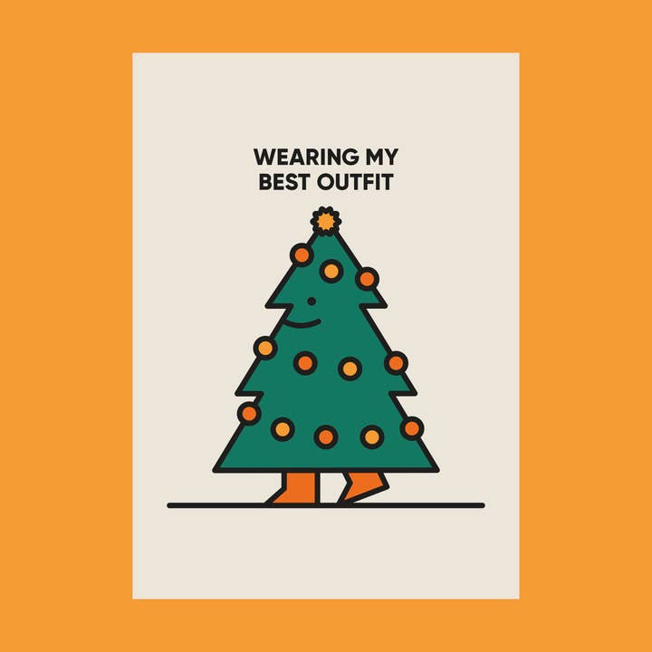 Carte de vœux « Wearing My Best Outfit » pour la vente par Martyna Makes