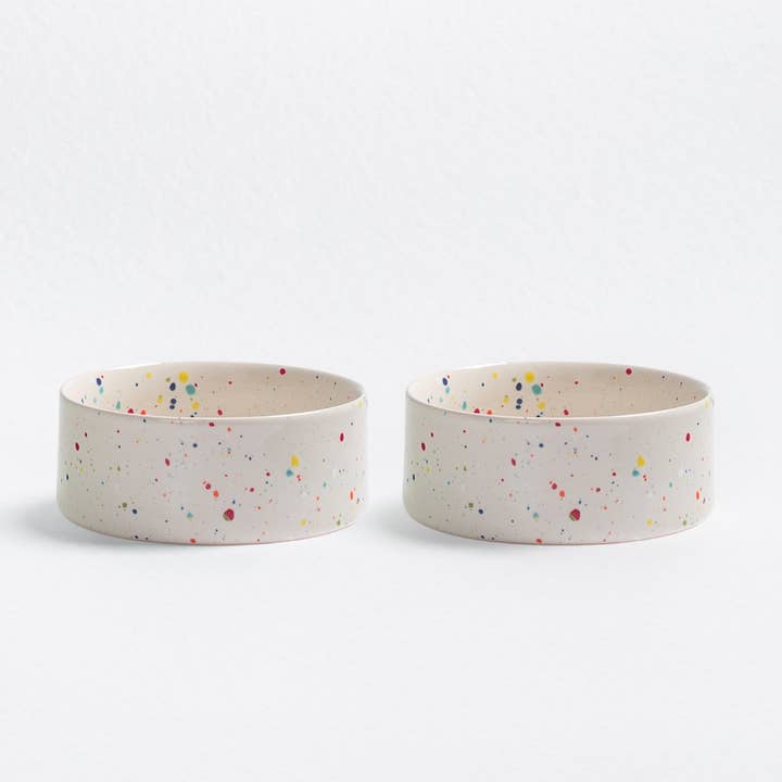 Egg Back Home - Wholesale Pet Bowl - Cat/Dog - New Party Pet Bowl 16,5cm Set 2 White