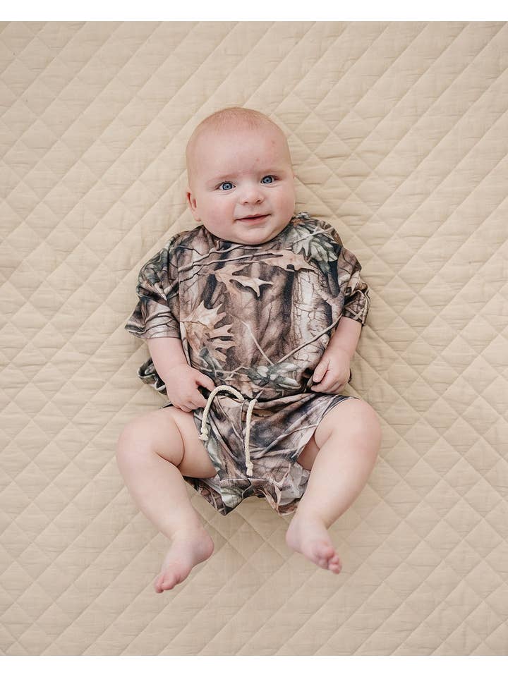 Lucky Panda Kids - Wholesale Top & Short Set - Kids - Shorts Set | Brown Camo1