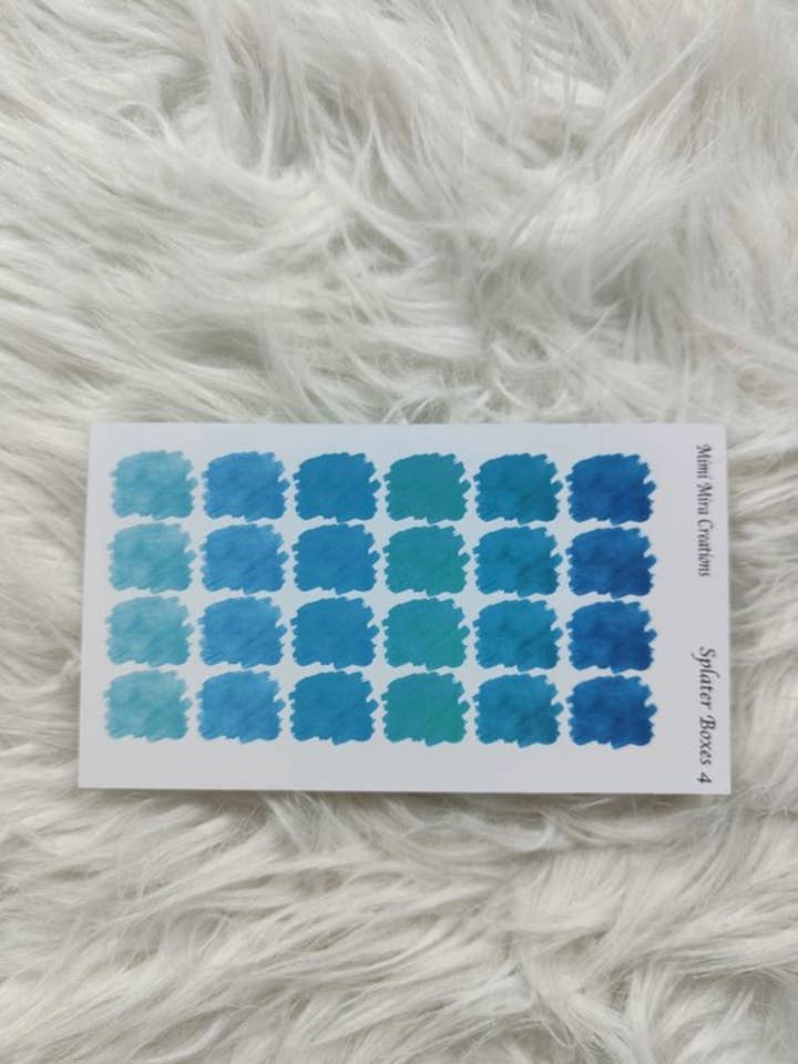 Adesivos de planejador funcional Caixas de respingos 4 por atacado de Mimi Mira Creations