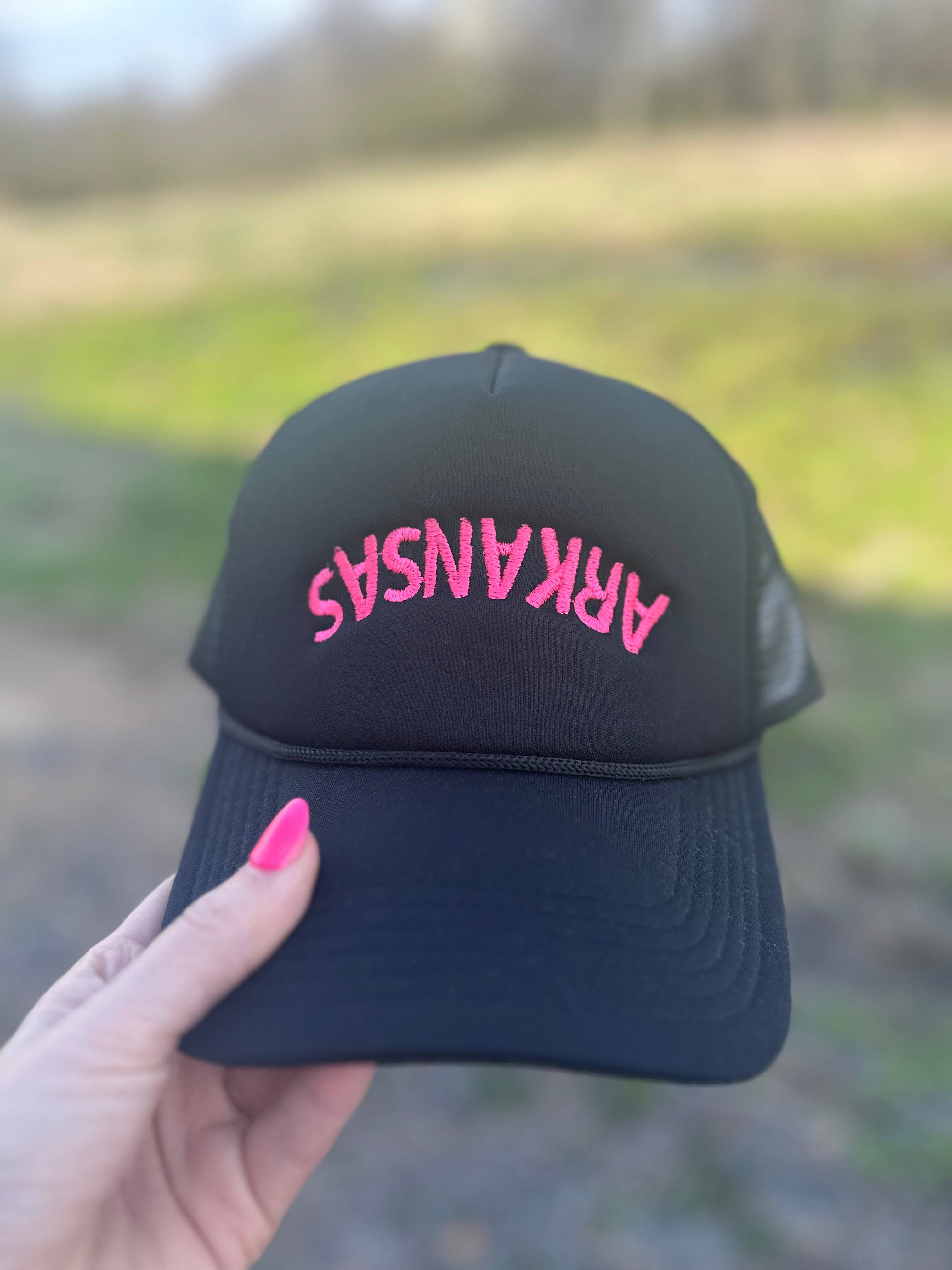 Adelle Linen - Wholesale Trucker Hat - Women's - ARCHED UPSIDE DOWN STATE HAT