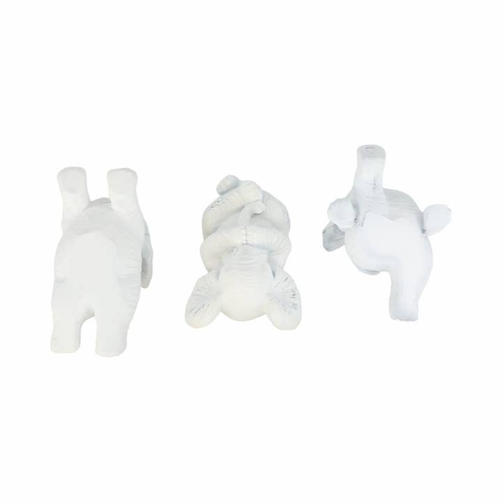 Sagebrook Home - Wholesale Decorative Figurine - Resin Stone Look Yoga Elephant Figurines Set - White, 6 in.10