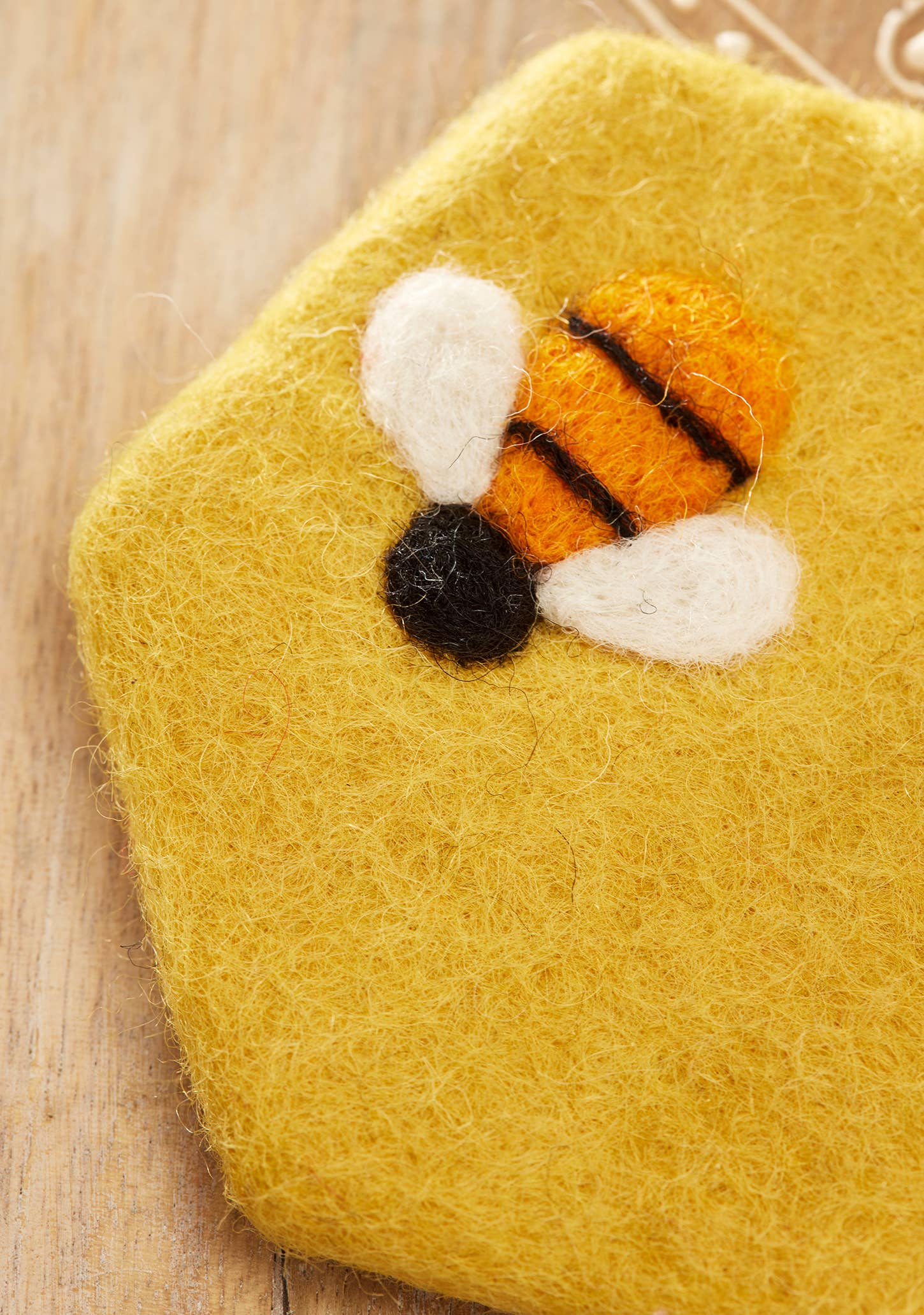 Namaste - Wholesale Coasters - Felt Bee Hexagon Coaster1