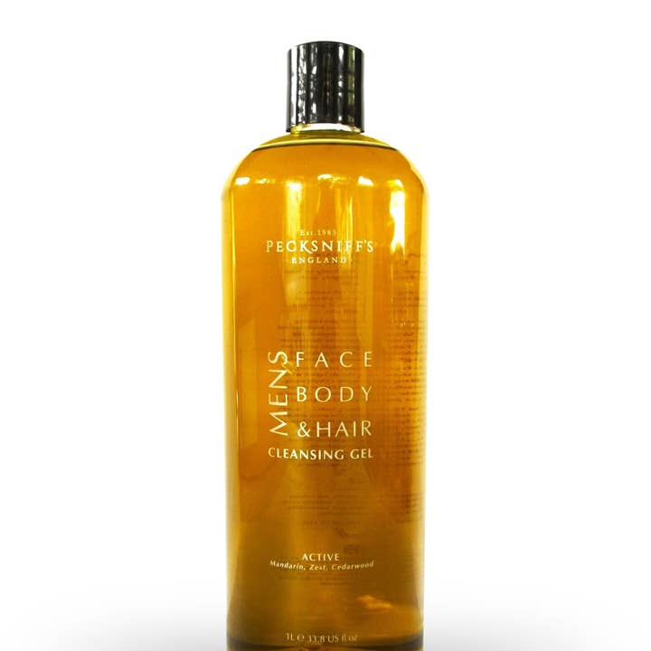 Gel limpiador 3 en 1 Pecksniffs Active | 1 L/1000 ml/33,81 onzas líquidas para venta al por mayor de Prestige Beauty Boutique