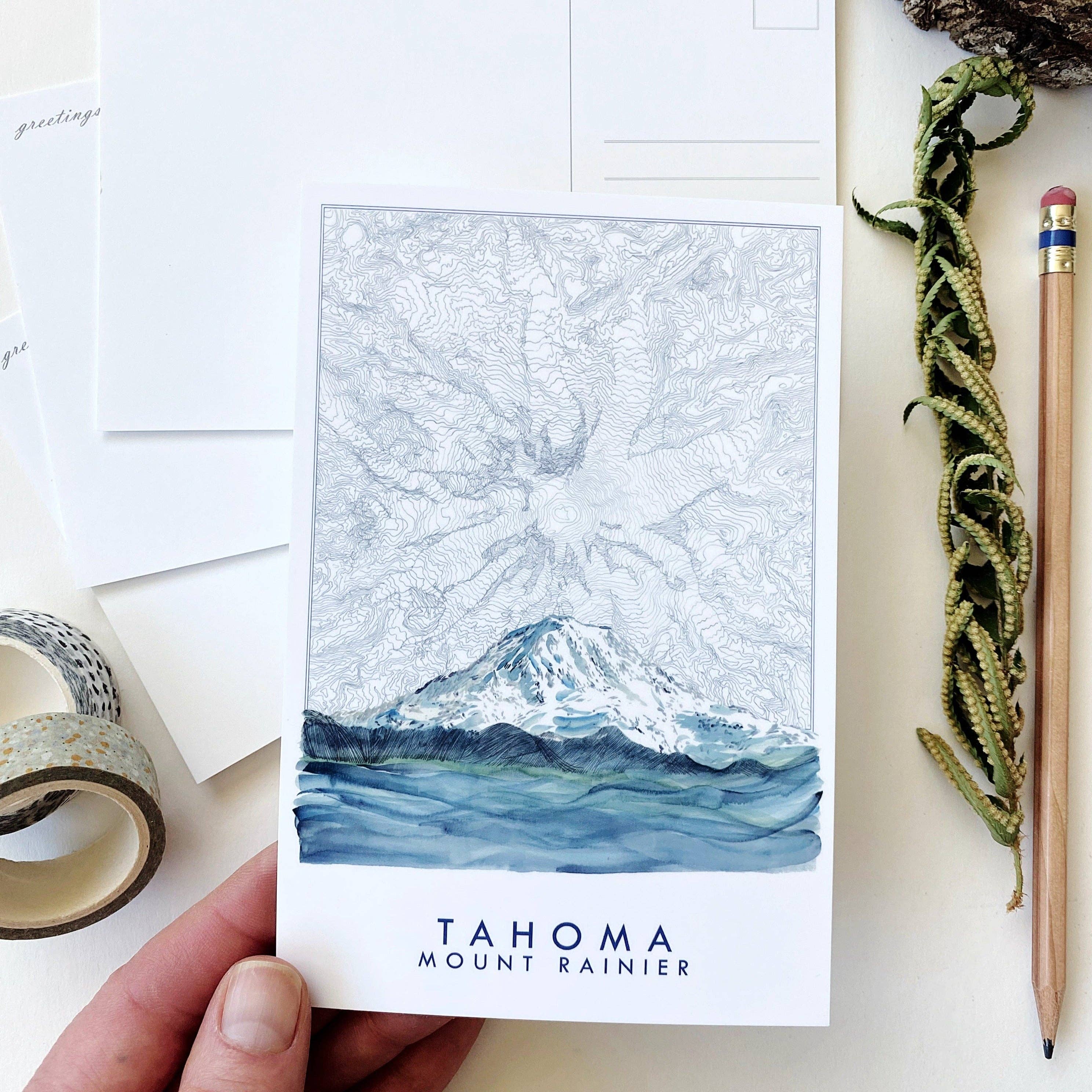 Turn-of-the-Centuries - Vente Cartes postales - Carte postale de la montagne TAHOMA Mont Rainier Washington1