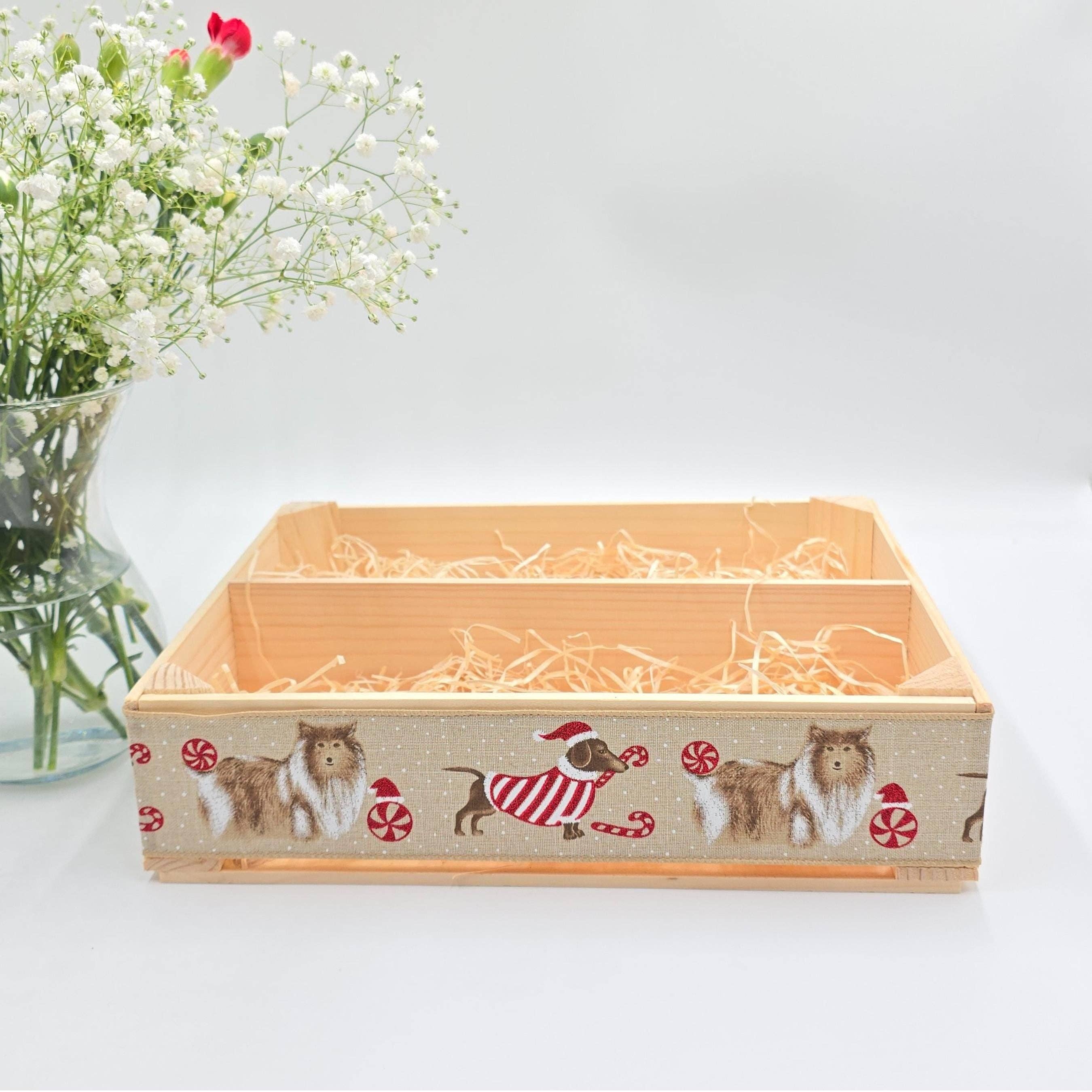 AboutWood - Vendita all'ingrosso Confezioni regalo - Cesto regalo di Natale, Scatola di vino vuota, Kit per creare il tuo cesto, Cesto regalo, Kit fai-da-te0