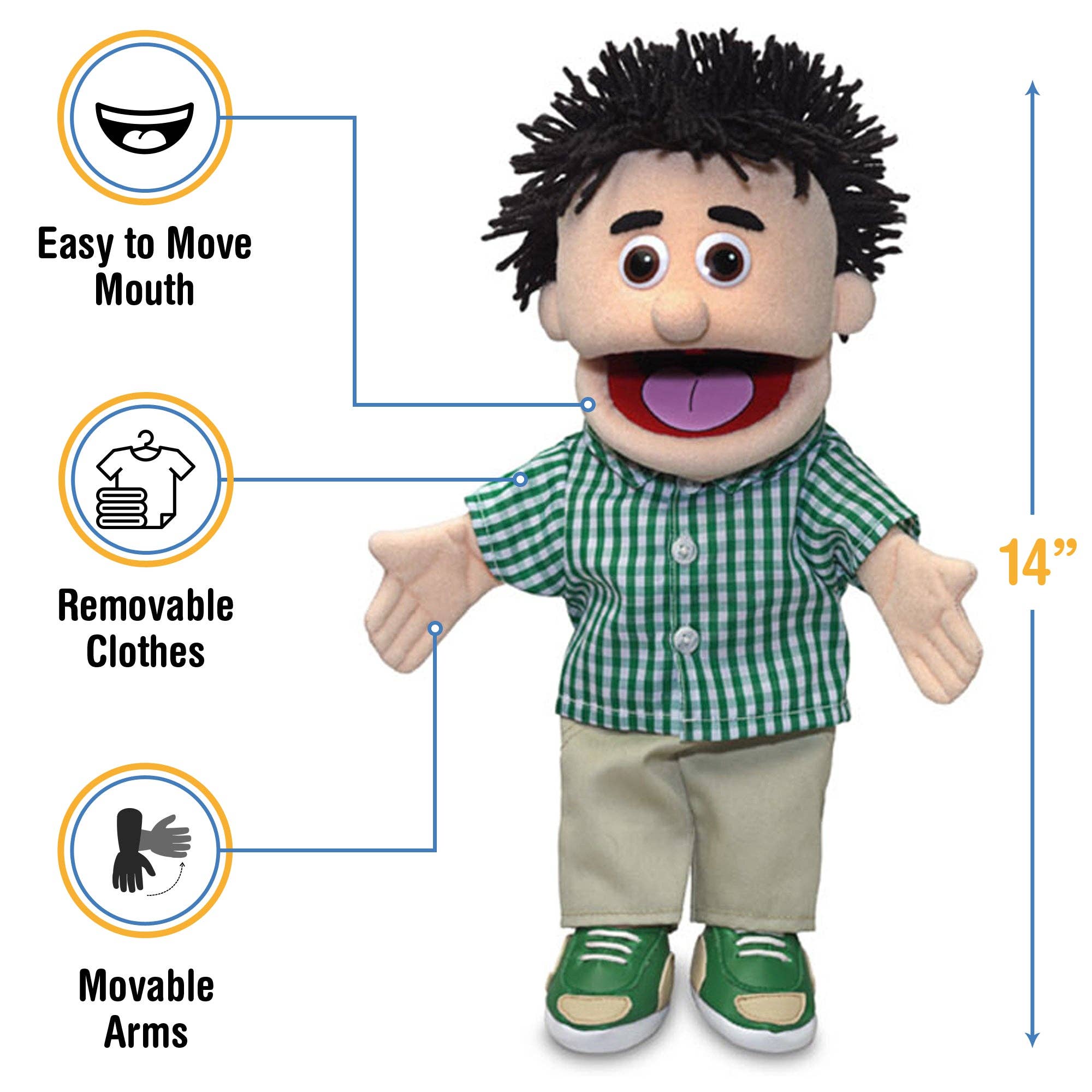 Silly Puppets - Wholesale Puppet - Kids & Baby - Silly Puppets Kenny, Peach Skin (14")2