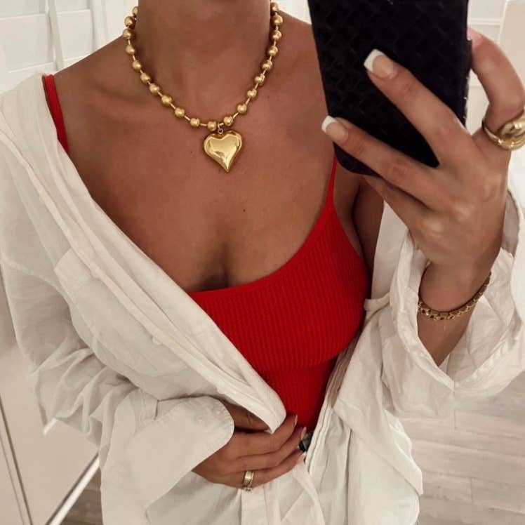 CHANSUTTPEARLS - Wholesale Pendant/Charm Necklace - BUBBLE HEART NECKLACE 1