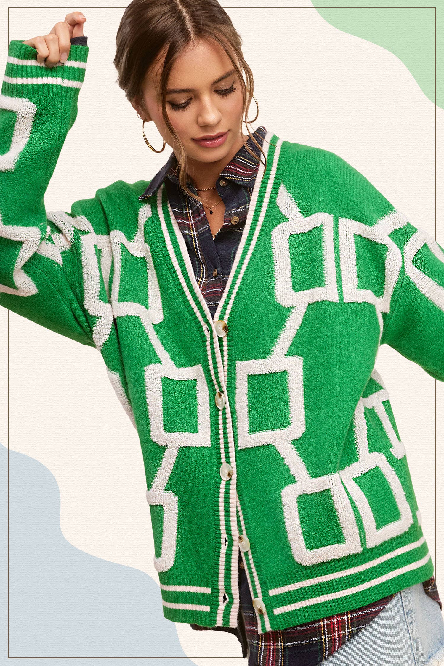 La Miel - Wholesale Cardigan - Women's - HCC2177-Loose Fit Drop Shoulder Cozy Knit Cardigan18