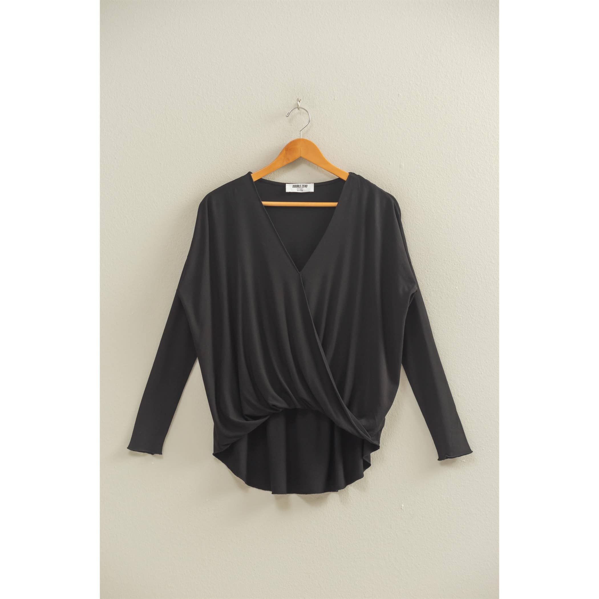 Double Zero - Vendita all'ingrosso Camicia - Donna - Top a maniche lunghe drappeggiato2