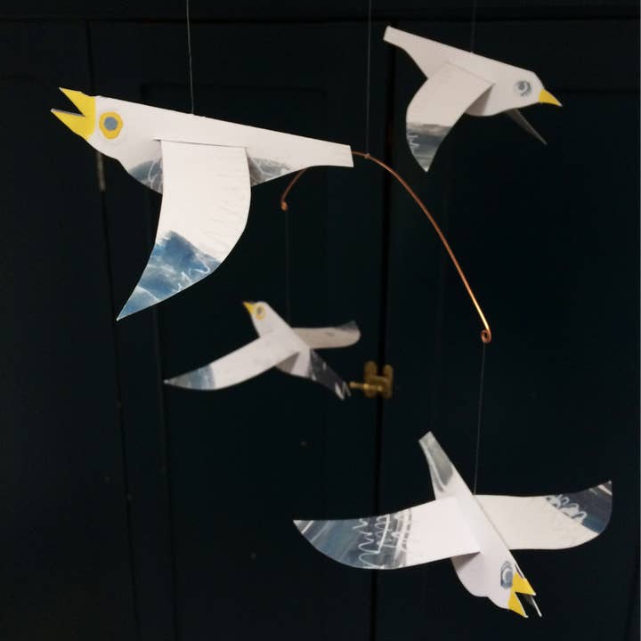 Esther Kent Design – wholesale Baby mobile – Seagulls Handmade Paper Mobile