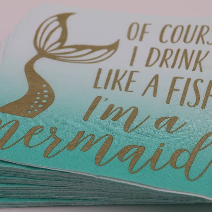 soiree-sisters - Wholesale Disposable Napkin - Funny Cocktail Napkins | I'm a Mermaid - 20ct3