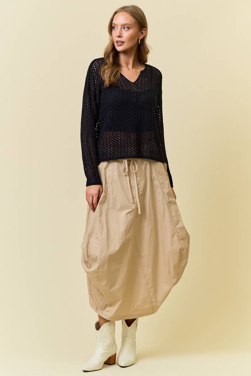 Doe and Rae – Großhandel Strickpullover – Damen – Langärmliges Strickoberteil mit V-Ausschnitt - 45264T9