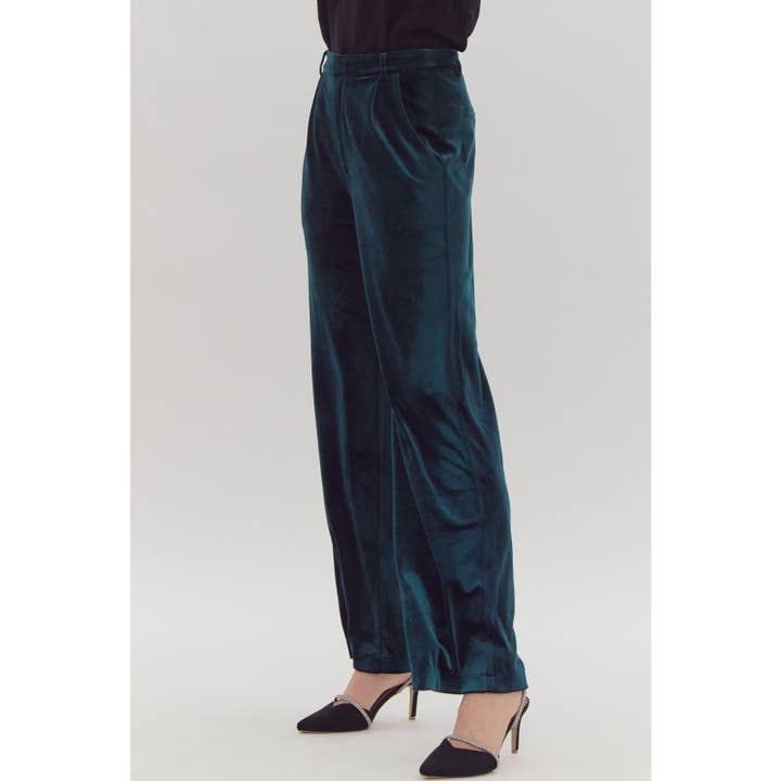 STYLE USA - Wholesale Pants - Women's - Velvet high waist wide leg pants16