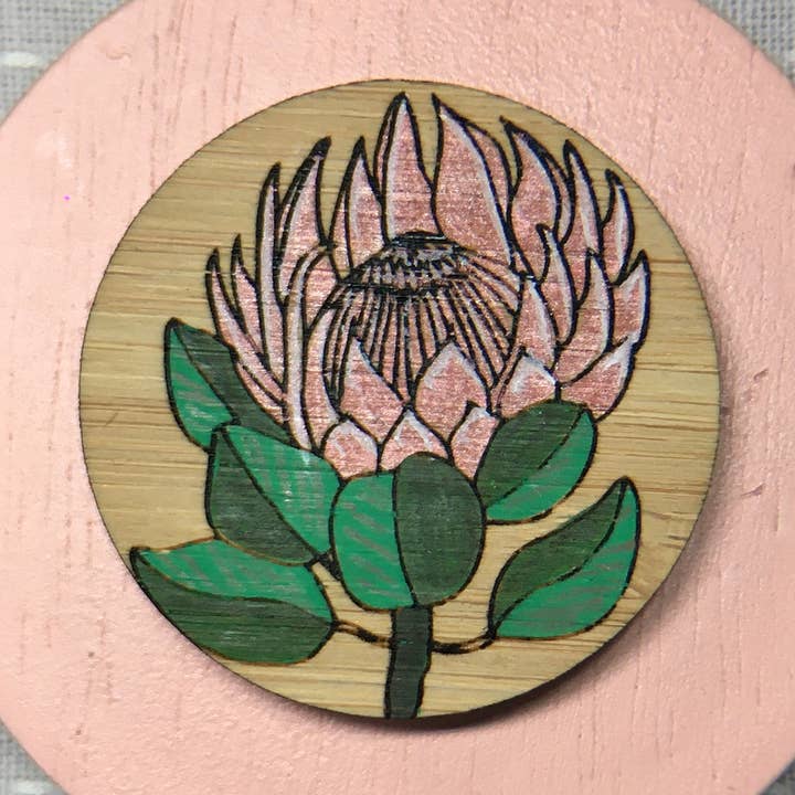 Floral Brooch - Protea for wholesale by Milk Thieves
