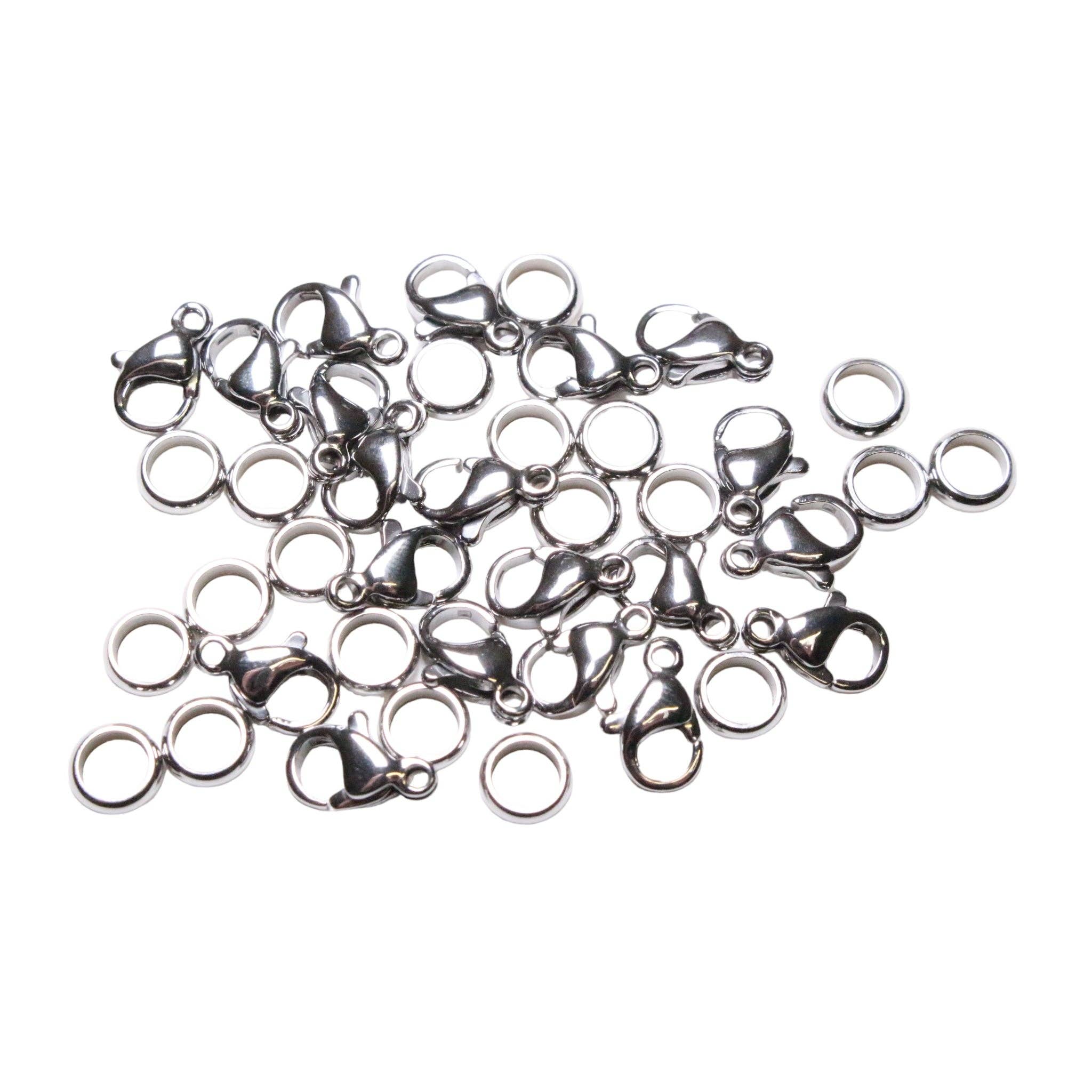 Foliesbijoux - Wholesale Clasp - Set of 20 stainless steel clasps0