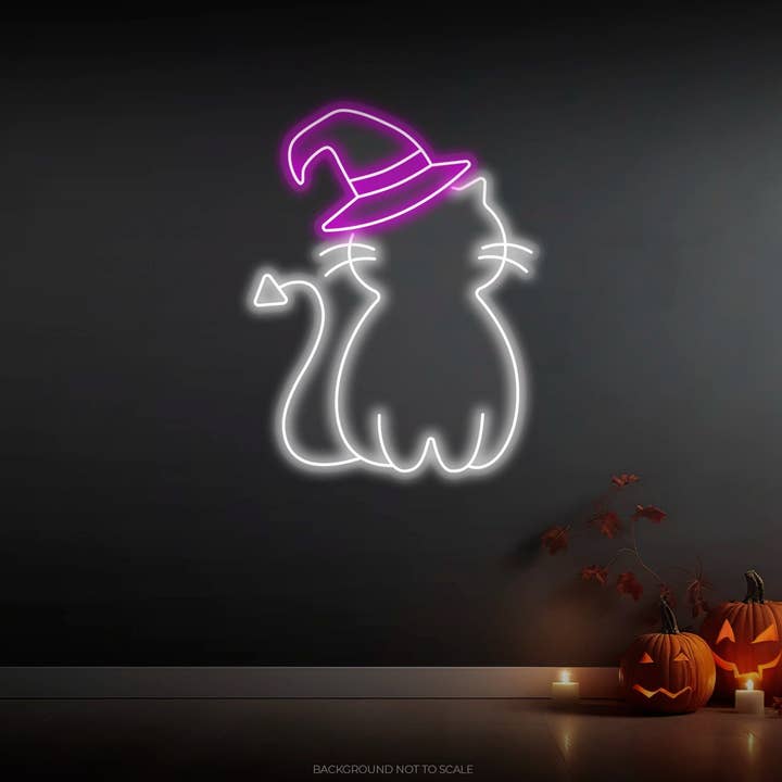 Witch cat ledneon for wholesale by Helloneon