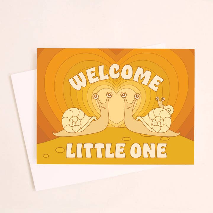 Welcome Little One | Snail Card for wholesale by Sunshine Studios