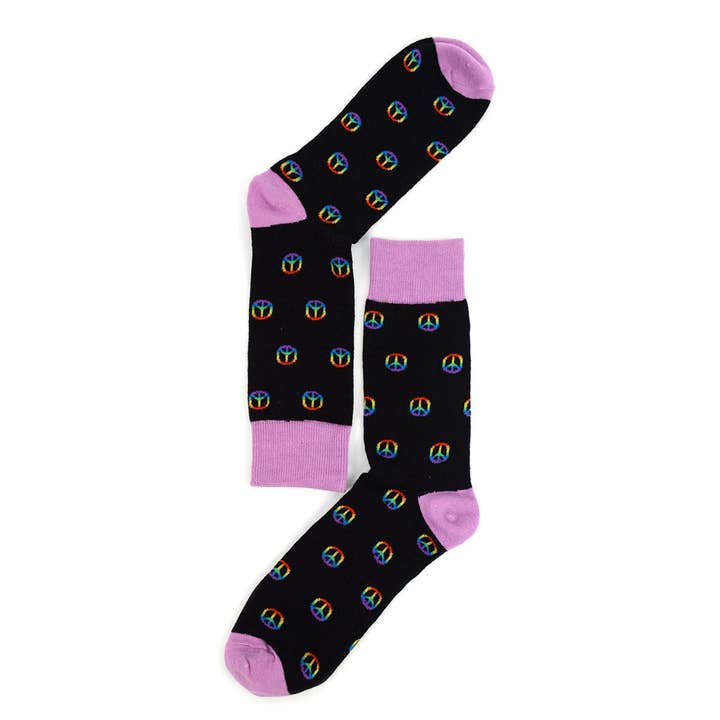 Selini New York - Vente Chaussettes – homme - Chaussettes Peace Sign Novelty pour hommes - NVS19013