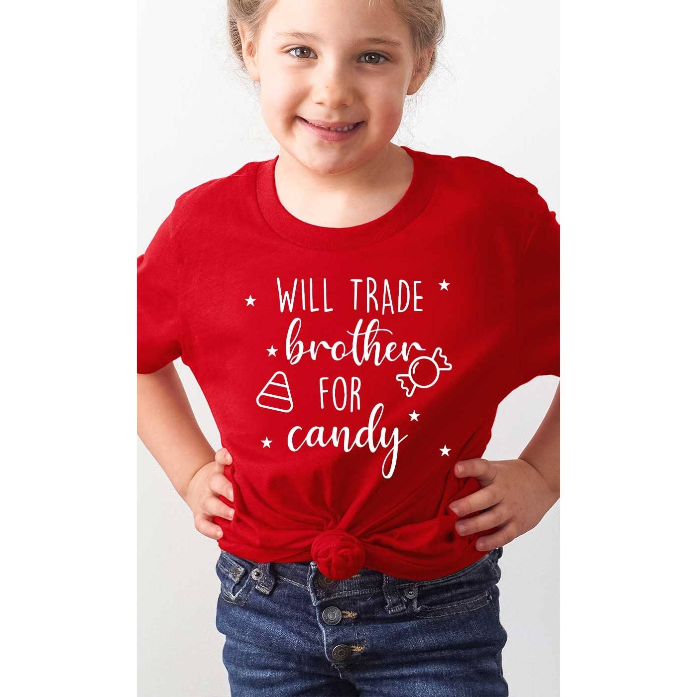 Kids By Kissed Apparel - Vente T-shirt sérigraphié – enfant - T-shirt graphique pour enfants Trade Brother for Candy4