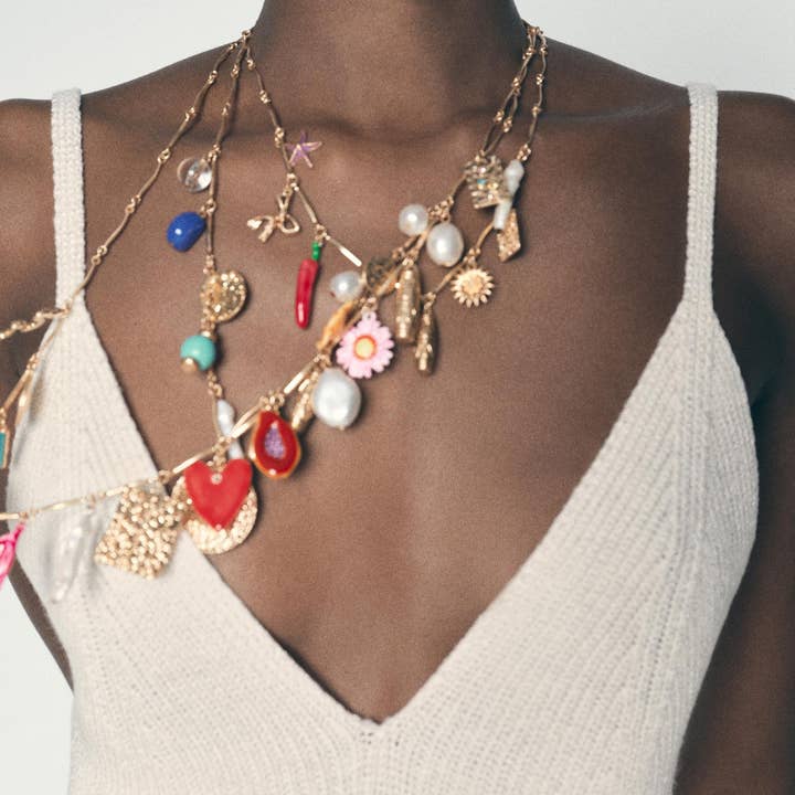 Lleno Bonito collar de varias capas, clavícula apilada de estilo casual en forma de C de venta al por mayor en Faire2