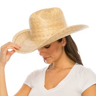 Chapeau de cowboy en feuille de palmier mexicain pour la vente par DNMC