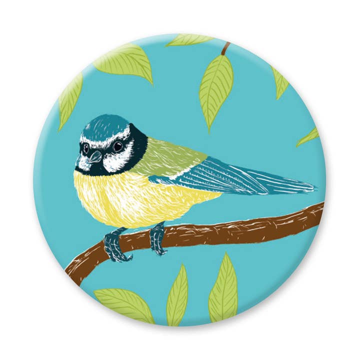 Round Magnet Titmouse for wholesale by Katja Rub