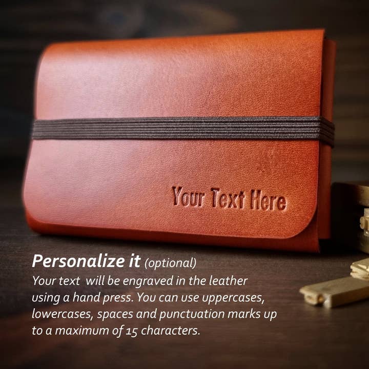 Singular Leather - Wholesale Wallet - Unisex - Amber Orange Leather Wallet - Minimalist and Customizable1