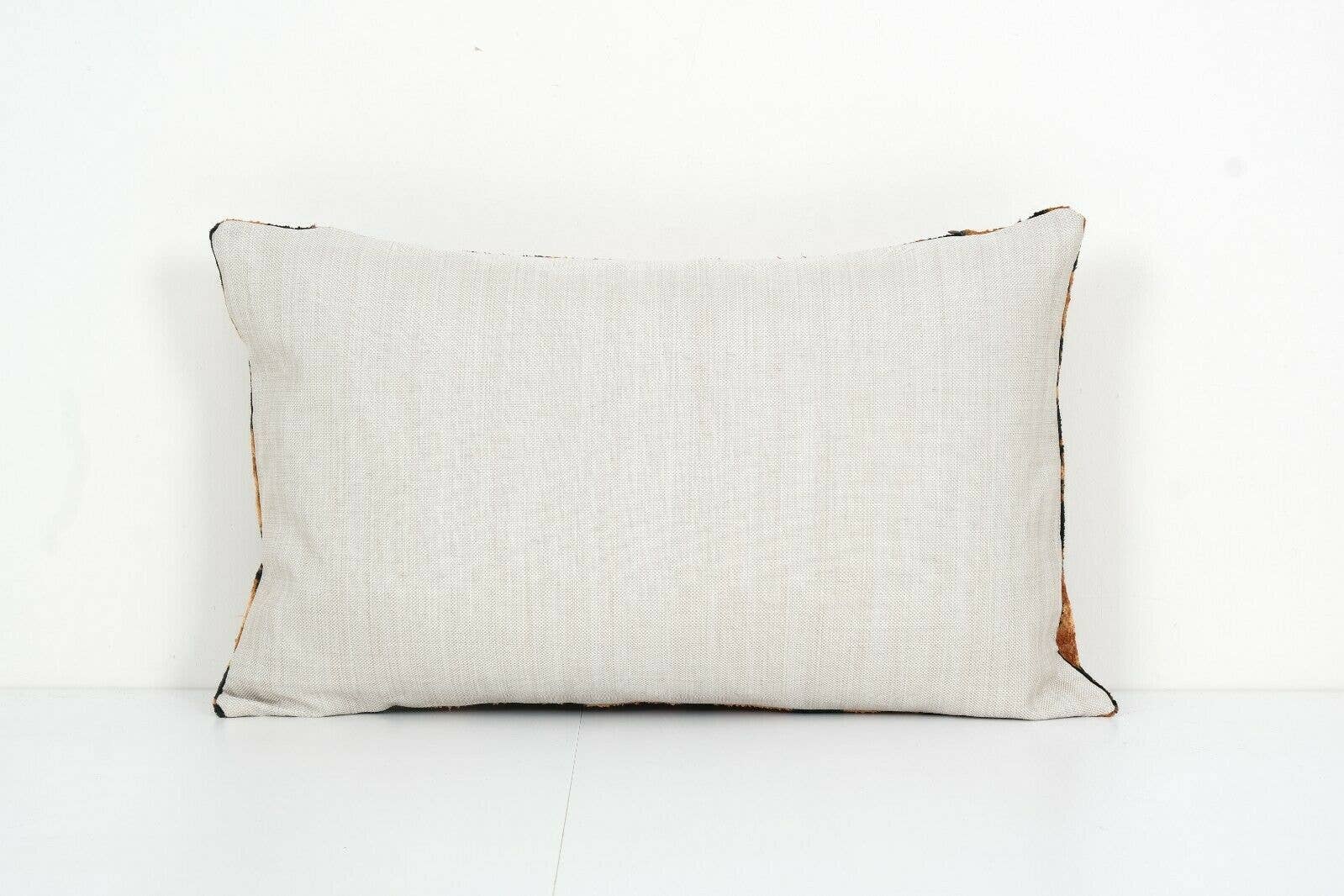 Vintage Pillows Store – wholesale Lumbar pillow – Handmade Tiger Ikat Velvet Pillow, Uzbek Silk Handloom3