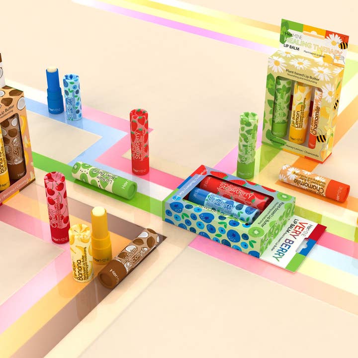 SM Beauty LLC - Wholesale Lip Balm Set - HerMine - 3 Pack Very Berry Lip Balm