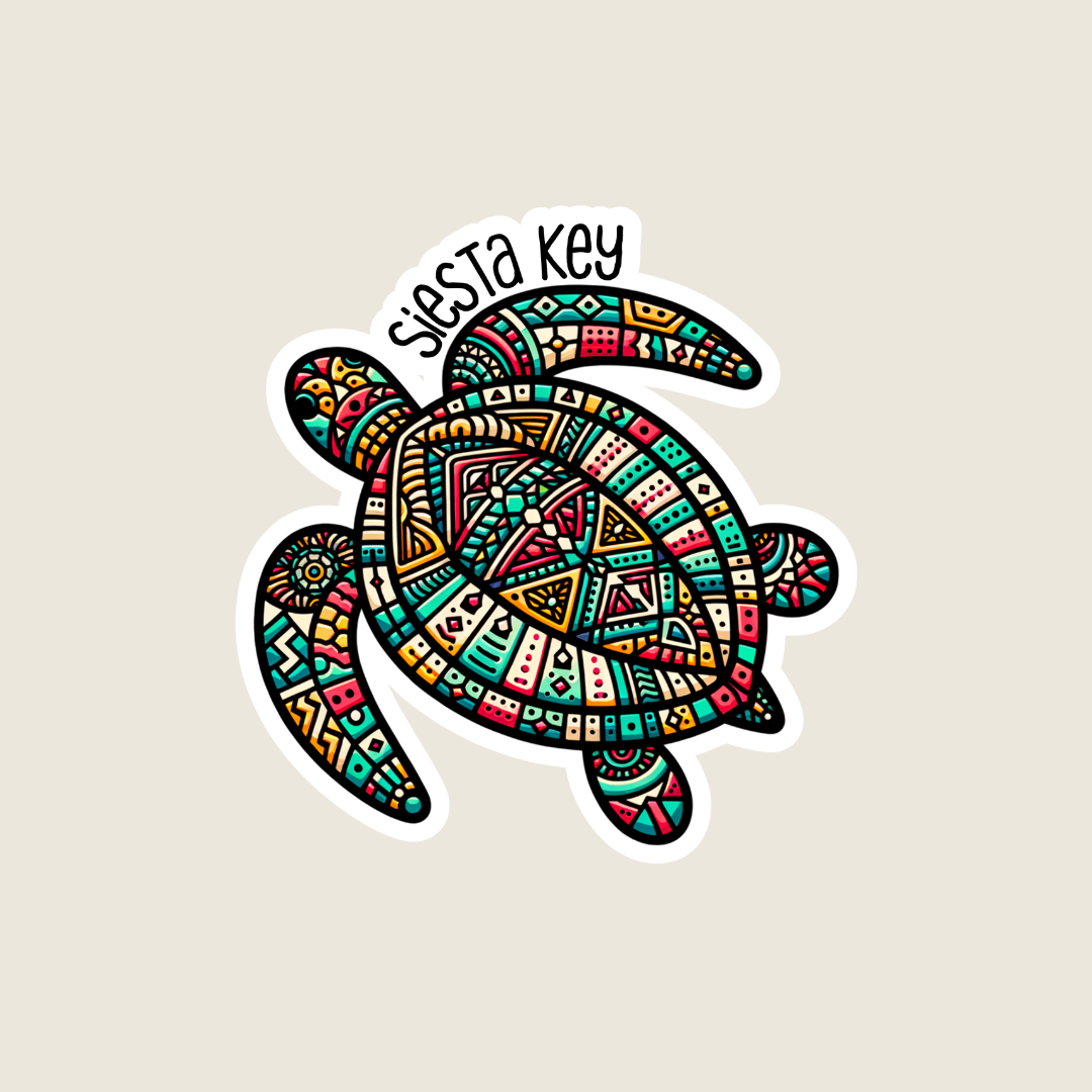 Shoreline Summit - Vendita all'ingrosso Adesivo - Tartaruga Marina Retrò0