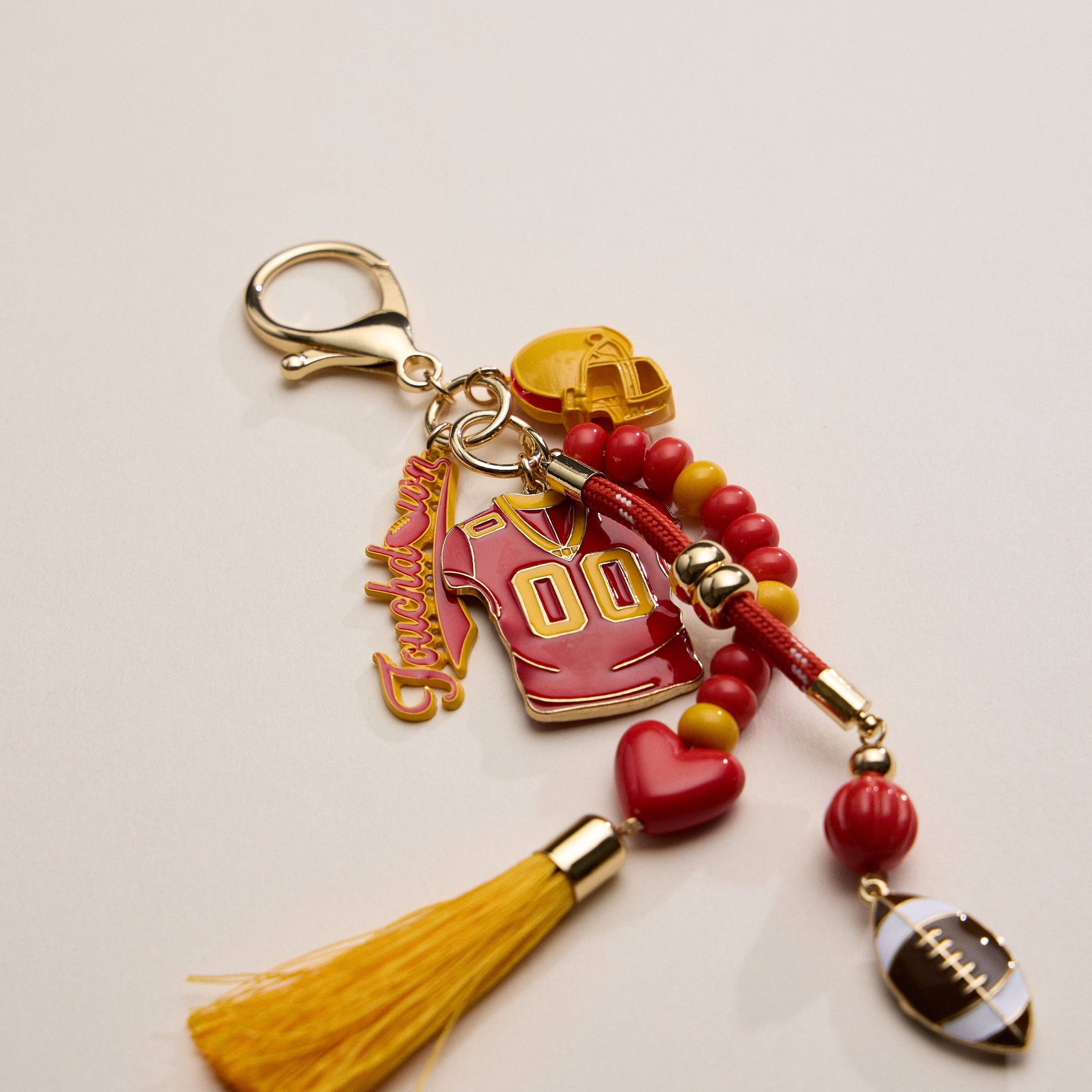 Lilla Haven - Wholesale Keychain - Women's - Gameday Football Keychain – Football Jersey, Helmet, Touchdown Charm & Tassel Bag Accessory40