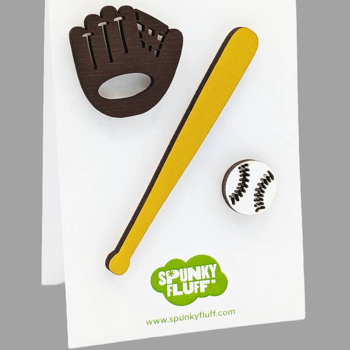 Mini Baseball Magnets for wholesale by Spunky Fluff