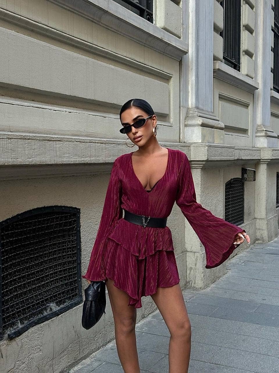 Standpoint Top - Wholesale Dress - Women's - The Bella Pleated Mini Dress – 10060