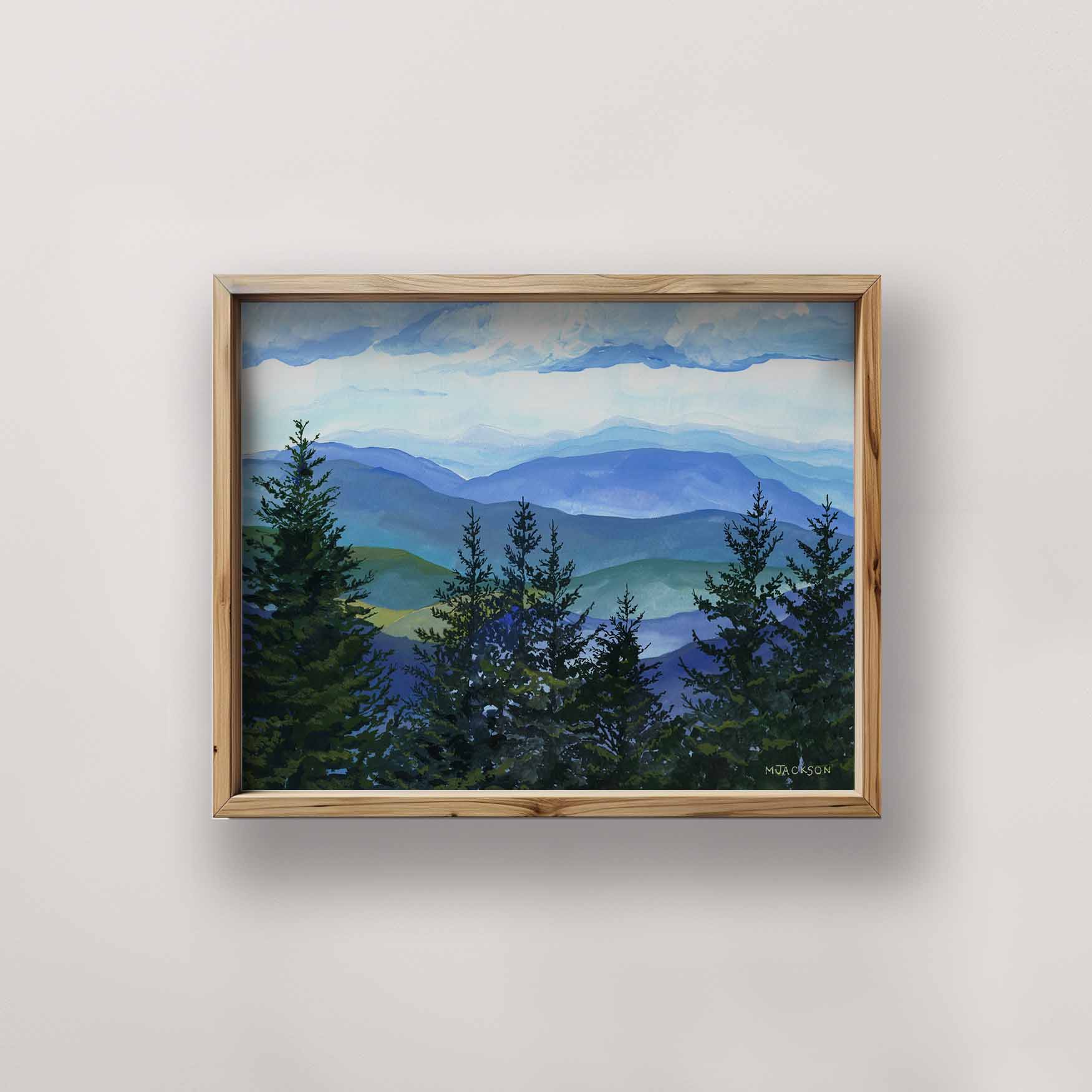 MARISAMADE - Wholesale Art Print - Blue Ridge Mountain Treeline Art Print 4