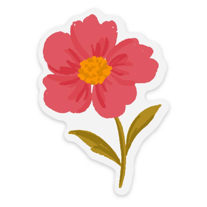 Rosa Coreopsis Klistermärke 2,1x3 tum för wholesale av Elyse Breanne Design