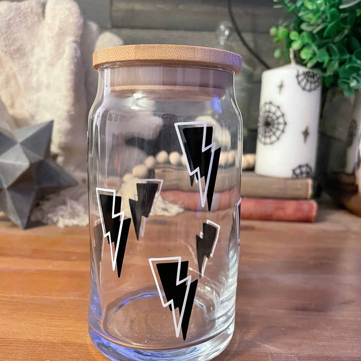 Mickee Mariee - Wholesale Drinking Glass/Cup - Lightning Glass Can Color options 16 or 20 oz Glass Can Cup1