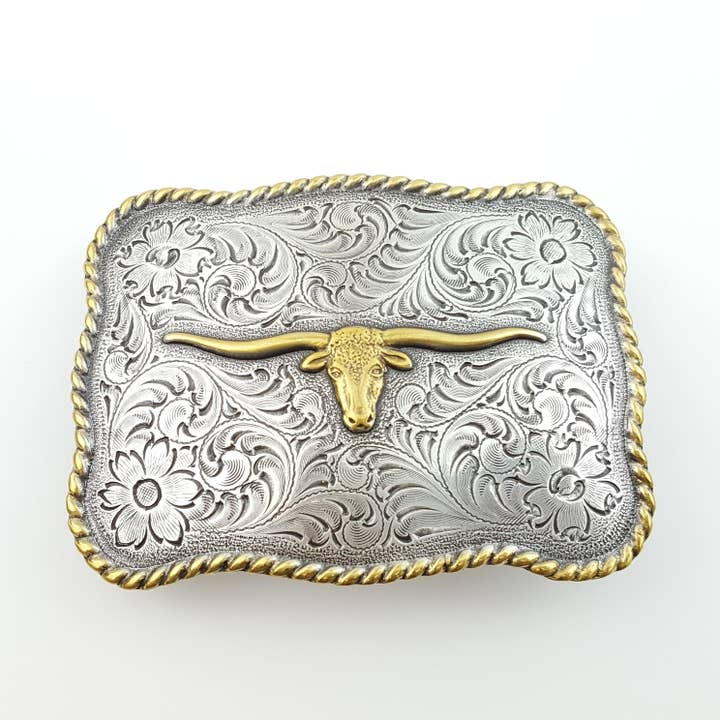 Axesoria West - Wholesale Belt Buckle - Unisex - Buckle: Western Long Horn Buckle
