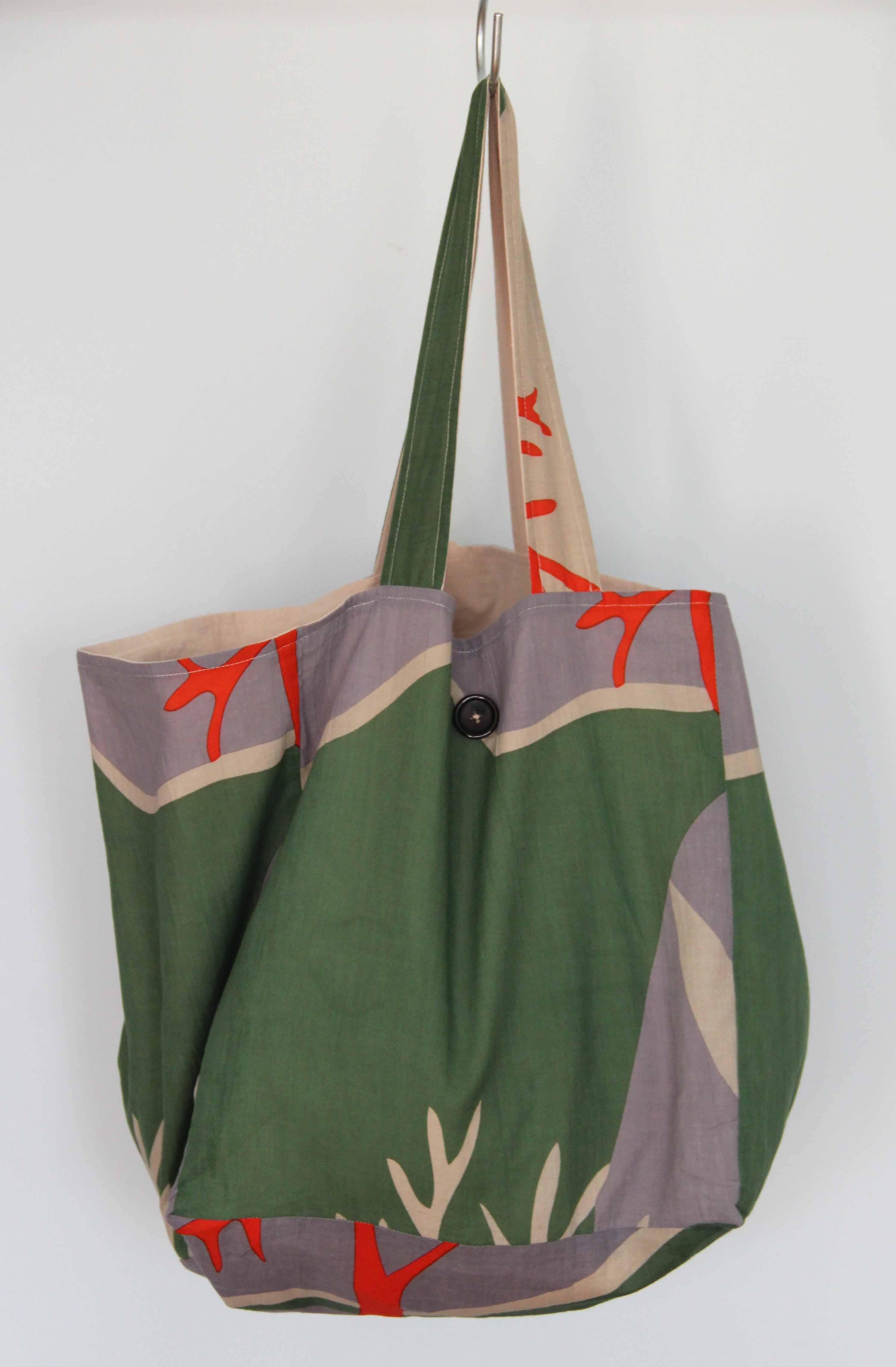 Les Belles Vagabondes - Wholesale Beach Bag - Luna Khaki Upcycling Bag Cotton Tote1