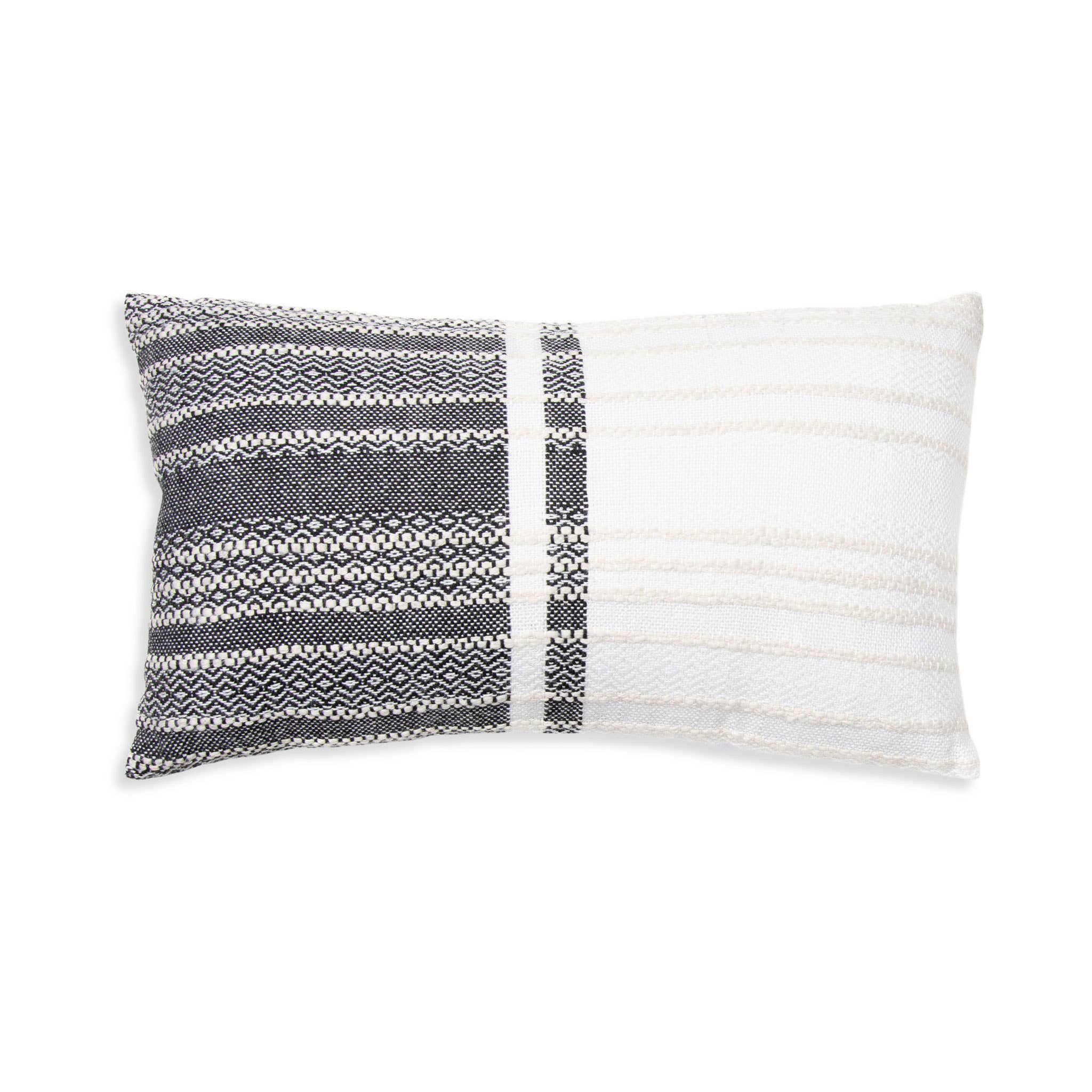 Elsie & Zoey - Wholesale Lumbar Pillow - Genevieve 12X22" Handwoven Striped In/Outdoor Throw Pillow4