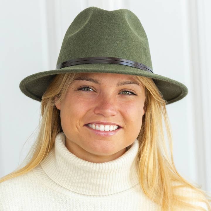 TRAVAUX EN COURS... - Wholesale Fedora - Women's - FELT HAT - leather band, sewn brim67