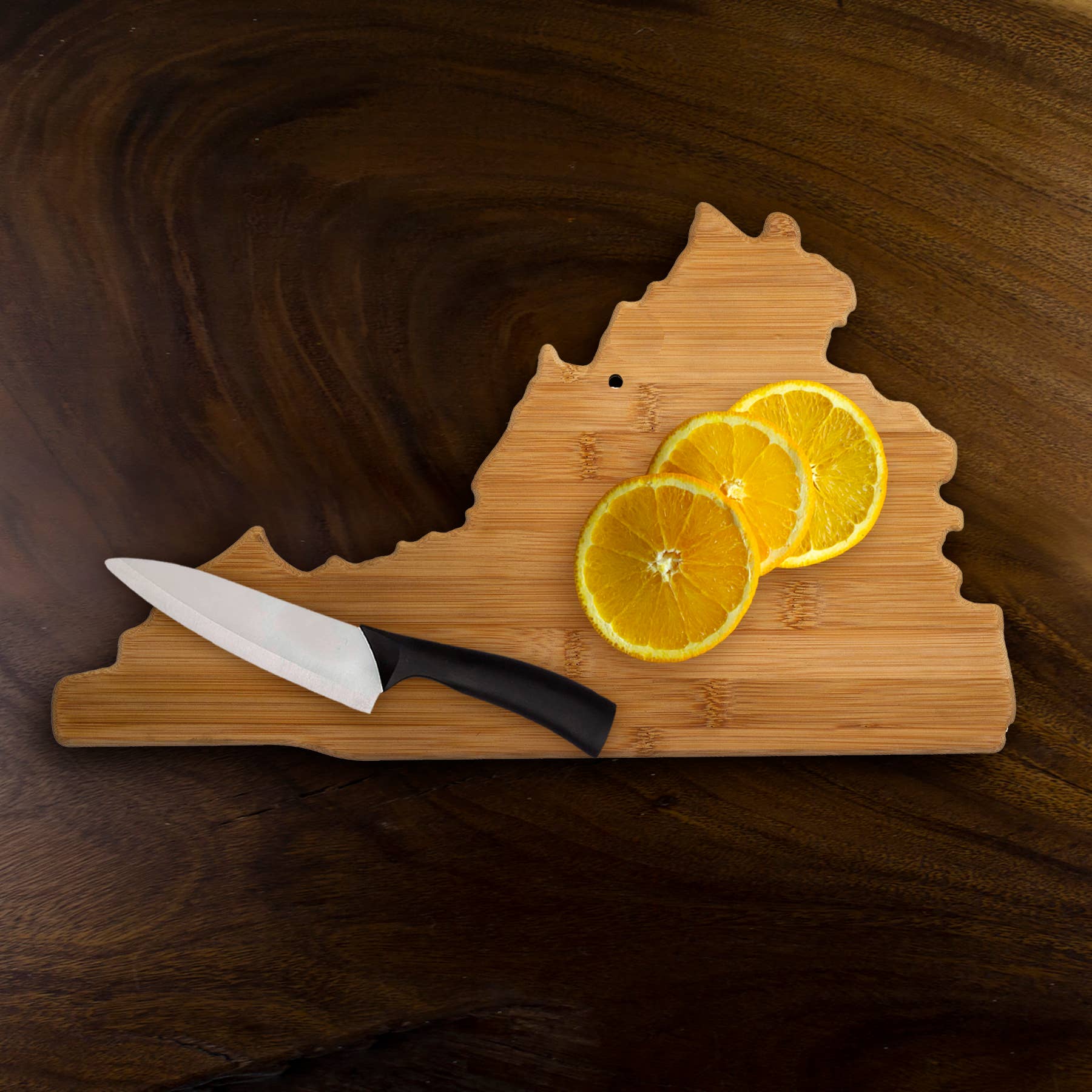 Totally Bamboo - Wholesale Cutting Board - Virginia State-Shaped Bamboo Serving & Cutting Board2