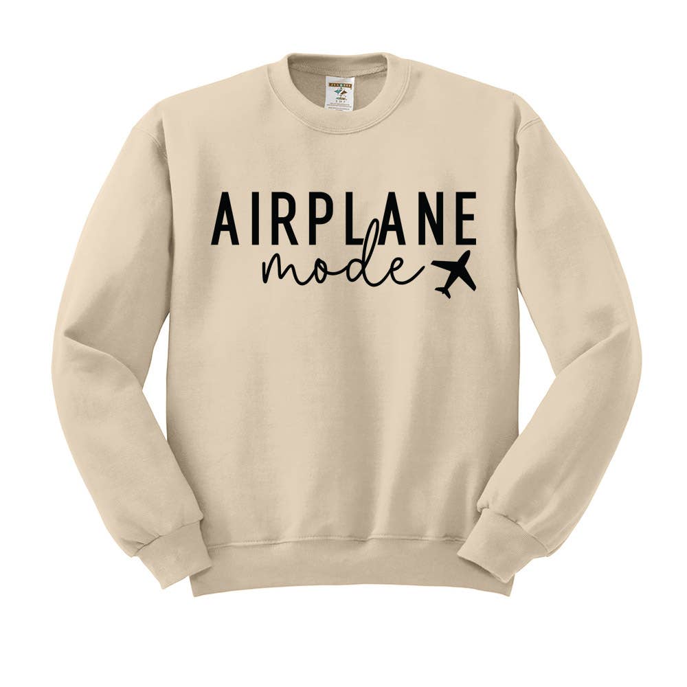 DaisyChainDesignCo - Wholesale Graphic Sweatshirt - Women's - Airplane Mode Crewneck Sweatshirt2