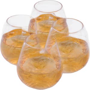 EcoQuality Disposable Plastic Wine Glass for 120 Guests