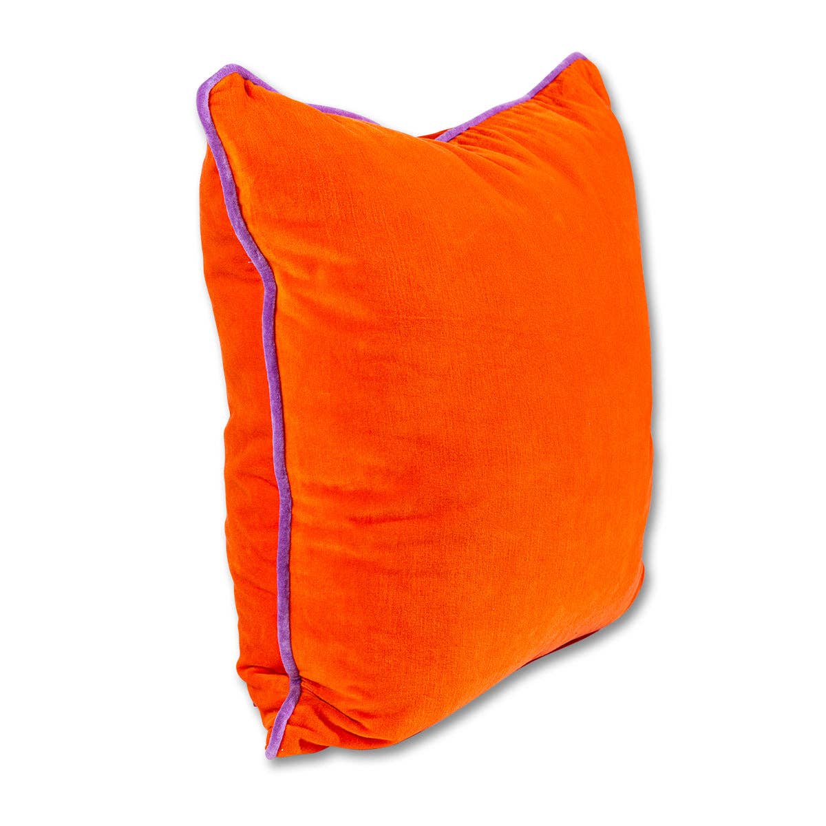 Furbish Studio - Wholesale Throw/Decorative Pillow - Charliss Velvet Pillow - Orange + Lilac - Case Only3