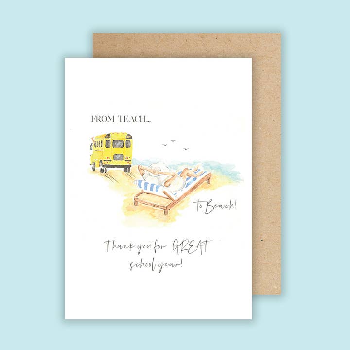 From Teach to Beach : intérieur vierge de 5 po x 7 po pour la vente par Jess Brock Designs